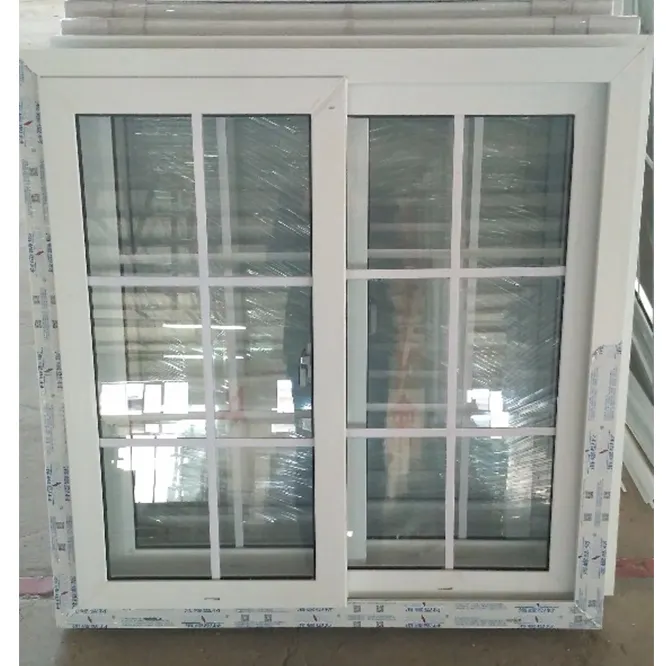 WEIKA Fenêtres en verre UPVC Vinyle Fenêtres coulissantes en PVC à double vitrage avec grilles Vente en gros Usine OEM