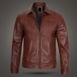 High Quality Men Distressed Vintage Leather Biker <b>Jacket</b> Retro Cafe <b>Racer</b> Motorcycle Zipper Street Wear Stylish <b>Jackets</b> - Product Image 1