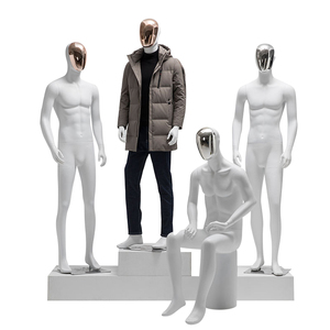 Manichino Maschile a Corpo Intero in Fibra di Vetro Bianco Opaco, Seduto/In Piedi, Curvy, per Abbigliamento Uomo, Vendita all'Ingrosso - Product Image 5