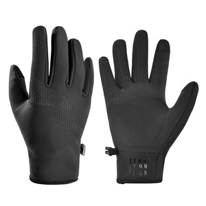 Outdoor Running <b>Gloves</b> Fleece Lined <b>Moisture</b> Wicking Unisex Black Knitted Hiking And Running <b>Gloves</b> - Product Image 3