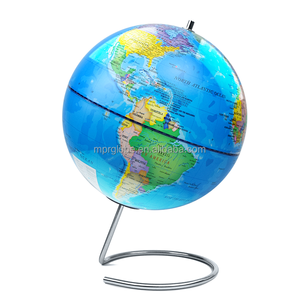 <span class=keywords><strong>Globe</strong></span> terrestre inclinable en acier inoxydable durable et PVC bleu, pour installation sur barre, décoration de bureau, carte du monde en métal, éducation géographique MPR - Product Image 6