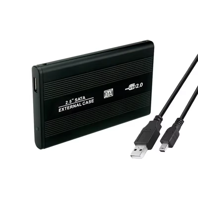 Aluminum Alloy 2.5 Inch SATA to USB 2.0 Enclosure - Factory Original External HDD SSD Case with Heat Dissipation & Durable Build