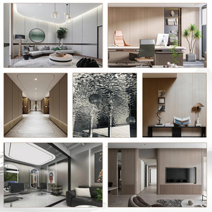 Modern Geometrik Yangına Dayanıklı Su Geçirmez Çizilmez Otel Ev Tipi Duvar Panelleri <span class=keywords><strong>PVC</strong></span> Kaplı Ahşap Plastik Kompozit Levhalar - Product Image 4