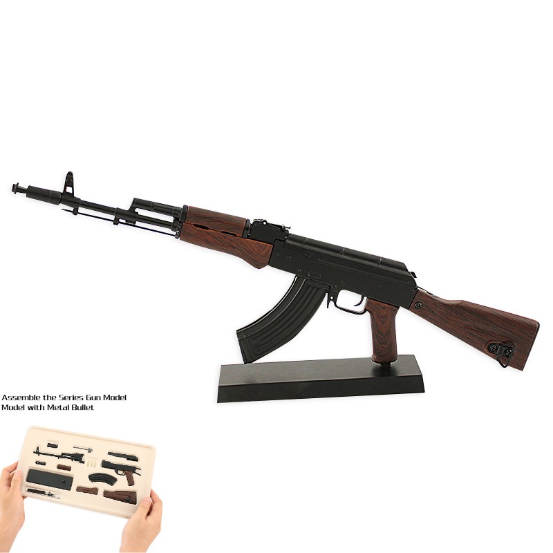 AK47 モデルガン 1/3.5 スケール AK47 金属製 ミニモデルガン 組立キット. – GD6-JP