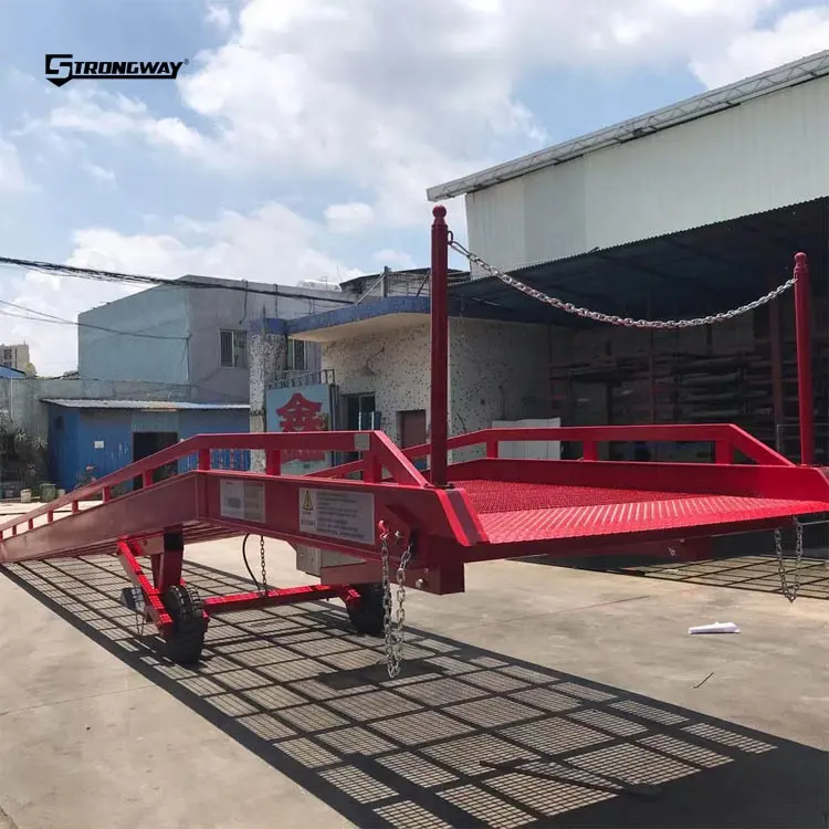 10 ton electric hydraulic loading dock ramp for truck loading with forklift