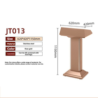 Pupitre de réception en acier inoxydable pour vitrine, plateforme d'accueil, table de guide commercial, Chine