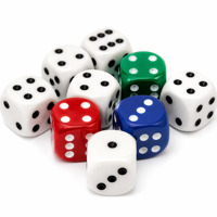 Dés de jeu en acrylique personnalisés à coins arrondis, cubes de jeu de hasard en plastique