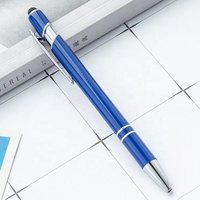 Stylos métalliques de luxe 2-en-1 à bille, toucher doux, impression UV pour événements de marche/course, assurance, automobile, promotionnels