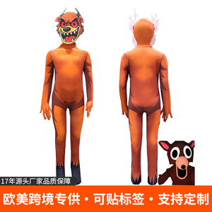 Costume de cosplay monstre renne, combinaison avec masque de tête, tenue de performance d'Halloween unisexe pour adultes - Product Image 4