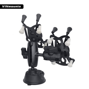 VIN Mounts Flexible 2-in-1 Car Windshield Double <strong>Phone</strong> Suction Mount Compatible with Ram Mounts Easy Cell <strong>Phone</strong> <strong>Holder</strong> - Product Image 4