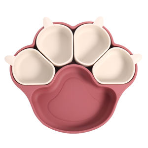 Plato Separador de Silicona de Grado Alimenticio para Niños, Plato de Alimentación para Bebés con Ventosa, Tapa de Silicona para Alimentación Infantil - Product Image 3