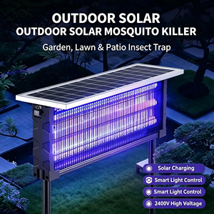 Lampe anti-insectes solaire multifonction à commande lumineuse pour le jardin extérieur et l'élevage - Product Image 4