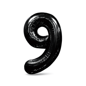 Party Love Number <b>Balloon</b> Black <b>100</b> Cm Metallic Foil Birthday Party Decor Adults - Product Image 2