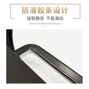 Porte-pantalon coulissant en alliage d'aluminium à double amortisseur, support de plafond pour rangement de garde-robe - Product Image 3