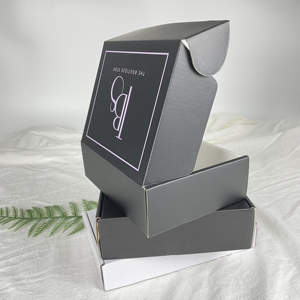 Boîte de courrier en carton ondulé noir, affine de courrier, littéraire, pour petite boîte d'affaires - Product Image 4