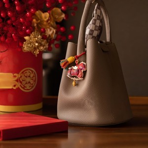 Ciondolo Songjin a forma di piccolo cavallo, realizzato a mano, con ciondolo zodiacale Songjin a forma di cavallo, da appendere a borse e veicoli, con nappa, stile antico - Product Image 6