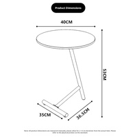 Mesa Auxiliar Redonda de Hierro Moderna y de Lujo, Mini Mesa de Centro con Almacenamiento para Sala de Estar, Dormitorio, Sofá, Mesita de Noche