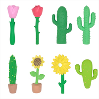 Jouets pour chiens en caoutchouc naturel latex, produits pour animaux de compagnie tendance 2025, jouet à mâcher qui couine, cactus, tulipe, tournesol, rose