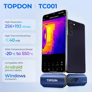 هاتف ذكي TOPDON TC001 يستخدم كاميرا حرارية لقياس التصوير الحراري هاتف محمول يعمل بنظام أندرويد سيارة الأشعة تحت الحمراء