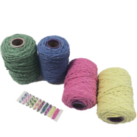 Vadrouille en coton recyclé torsadé 0.6s/4 plis 6 plis Prix d'usine Matière première multiplis colorée Fil mélangé Coton mélangé