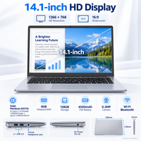 Ordinateur portable Intel N3710, écran HD 14,1 pouces, 8 Go de RAM, 128 Go de stockage, Windows 10, pour étudiants, entreprise, vente en gros OEM