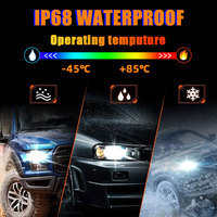 AKE F9A 50W H7 faros LED 12V 6000K 5000Lm focos LEDs H1 H3 H4 H8 H11 HB3 9005 hb4 9006 hir2 9012 luces LED H7 con cnabus