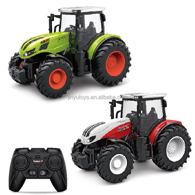 Kids RC Farm Car Tractors Trailer Truck Toy Remote Control Tractor Trucks Vehicle Children Remote Control Farmer Car