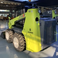 Mini-chargeuse sur pneus autoportée, moteur diesel, haute efficacité, équipement de construction