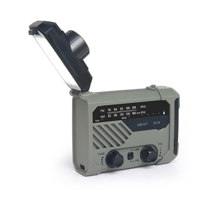 วิทยุพกพา NOAA 2000mAh พร้อมระบบวิทยุพยากรณ์อากาศ AM/<span class=keywords><strong>FM</strong></span>  ไฟฉายพลังงานแสงอาทิตย์ วิทยุฉุกเฉิน ไฟฉายมือหมุน โคมไฟตั้งโต๊ะ ไฟฉายพลังงานแสงอาทิตย์ ไฟฉาย SOS - Product Image 1
