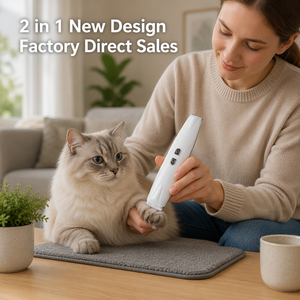 Tondeuse <span class=keywords><strong>de</strong></span> toilettage pour animaux 2-en-1 moderne et écologique, coupe sans traction et lisse, rechargeable avec lumière LED intégrée, faible bruit, pour poils des pattes - Product Image 5
