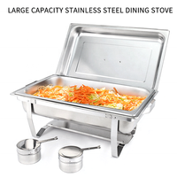 Matériel de restauration : Réchaud de buffet économique en acier inoxydable, ensemble de chauffe-plats pour buffet