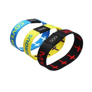 Customized Logo Sports Wristband Eco Friendly Sublimation Print Logo Pattern Promotional Gift Elastic Wristband