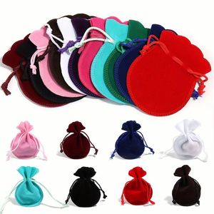 Sacs en velours en gros avec cordon de serrage, pochettes à bijoux en forme de gourde pour bracelets, sacs cadeaux en suède doux - Product Image 1