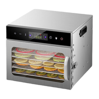 Digitale Timer Temperatuur 18 Trays Roestvrij Staal Fruit En Groenten Uitdroging Machines Fruit Groenten Droogmachine