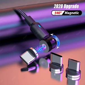 EONLINE 1M 2M Nuevo Cable Magnético Giratorio de 540 Grados Micro USB <span class=keywords><strong>Tipo</strong></span> <span class=keywords><strong>C</strong></span> <span class=keywords><strong>Cargador</strong></span> Magnético de Carga Rápida para Teléfono para Samsung Xiaomi Huawei - Product Image 3