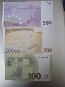 <span class=keywords><strong>100</strong></span> Piezas por Euro, Tarjetas de Visita con Diseño de Billetes, Papel Couché, Billetes Digitales de Imitación, Dinero Falso Novedoso, Dinero en Relieve para Año Nuevo - Product Image 5