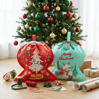 Boule de cristal conception événement fête fournitures réutilisable PLA rouge Non-tissé cadeau de noël emballage sac écran Promotion sac de noël