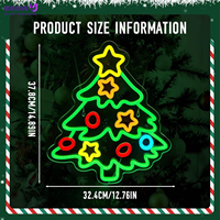 Letrero Luminoso LED Personalizado para Árbol de Navidad, Luz de Neón Acrílica, Decoración de Pared Interior y Exterior para Fiestas Navideñas y Árbol de Navidad