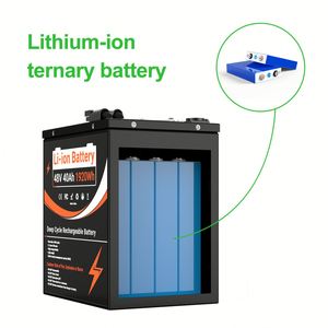 แบตเตอรี่ลิเธียมไอออนแบบชาร์จไฟได้สำหรับจักรยานไฟฟ้า 48v 40ah พร้อมระบบจัดการแบตเตอรี่ 50A BMS และเครื่องชาร์จ 5A สำหรับระบบโซลาร์เซลล์บ้าน 1500w - Product Image 5