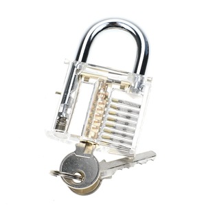 Serrure en acier de titane XMM-8810, lot de crochets à outils de serrurier, <span class=keywords><strong>cadenas</strong></span> <span class=keywords><strong>transparent</strong></span> pour débutants, outil de ramassage de formation, 24 pièces - Product Image 2