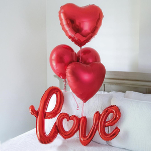 Palloncini a Forma di Cuore Rosso in Foil da 18 Pollici, Globi ad Elio per San Valentino o Decorazioni Matrimoniali - Product Image 5