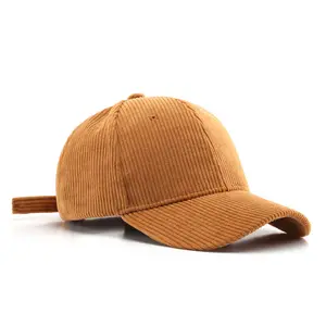 사용자 정의 디자인 하이 퀄리티 야구 모자 모자 남성 코듀로이 직물 조정 가능한 5 6 패널 스냅 다시 모자 야구 모자