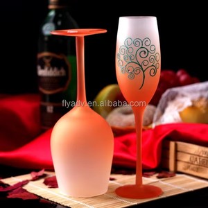 Flûtes à champagne en verre rose pas chères en gros, flûtes à pied fin pour toutes les occasions, verres à champagne transparents sans plomb - Product Image 2