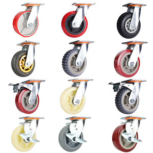 Heavy Duty 4'' 5'' 6 "8" Ferro Fundido <span class=keywords><strong>PU</strong></span> Roda Rodízio <span class=keywords><strong>Industrial</strong></span> Trolley Máquinas Rodas Rodízio <span class=keywords><strong>PU</strong></span> Roda Rígida Fixa Rodízio Giratório - Product Image 4