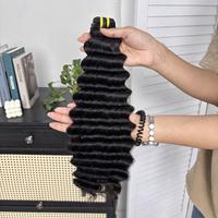 Cheveux humains vierges en gros, cuticules alignées, Deep Wave, Double Drawn, Grade 12A, non traités, vietnamiens, doux et lisses, double trame machine