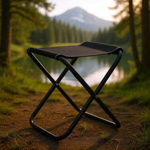 Tabouret de camping pliable portable, capacité de charge de 275,6 lb, pour la pêche, la randonnée, avec sac de transport - Product Image 2
