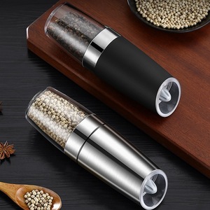 Molino Eléctrico Automático de Acero Inoxidable para <span class=keywords><strong>Pimienta</strong></span> <span class=keywords><strong>Negra</strong></span> <span class=keywords><strong>y</strong></span> Sal Marina, Diseño de Botella <span class=keywords><strong>Negra</strong></span> para Moler Granos - Product Image 6