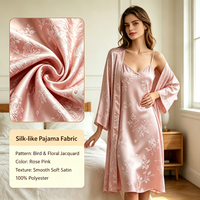 Fournisseur Professionnel Tissu Jacquard 100% Polyester Écologique Respirant Motif Délicat Largeur 58/60" 100GSM Poids Moyen