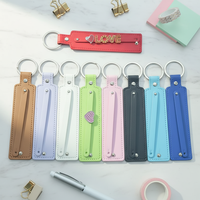 Porte-clés personnalisé sur mesure pour breloques à lettres coulissantes de 8 mm, en cuir PU, cadeau pour femmes, hommes, enfants, accessoires de fabrication de bijoux