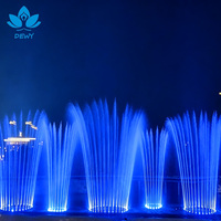 Fontaine musicale extérieure commerciale moderne en acier inoxydable de qualité supérieure, résistante à l'eau, garantie 1 an pour jardin